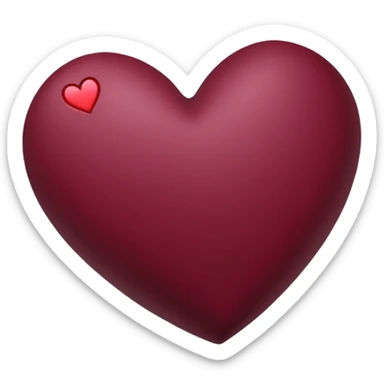 Corazón de color vinotinto, para el teclado sticker