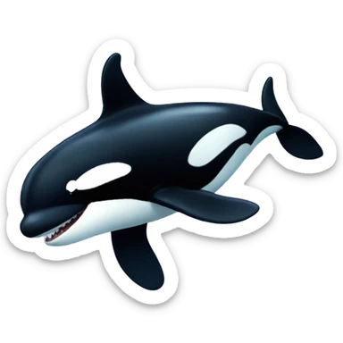 orca whale happy sticker
