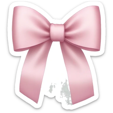 light pink ribbon bow sticker