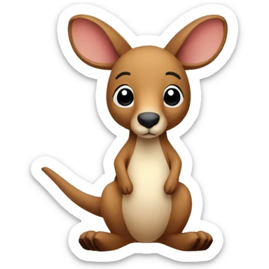 Kangaroo stuffed animal sticker