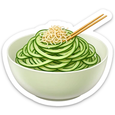 bowl of cucumber noodles sticker