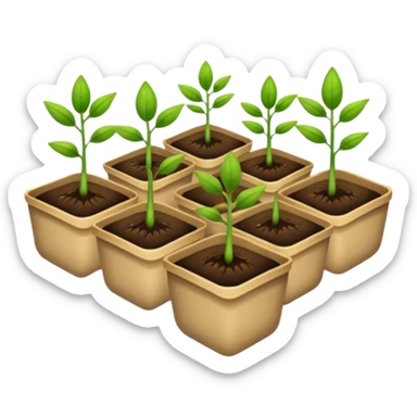 several packs of seedling seeds. Transparent background sticker
