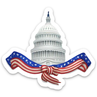 inauguration siccors and ribbo sticker