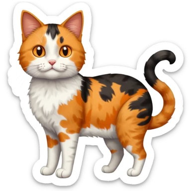 three-legged cat named Carey, standing sticker