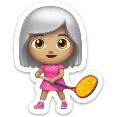 Momia jugando al pádel sticker