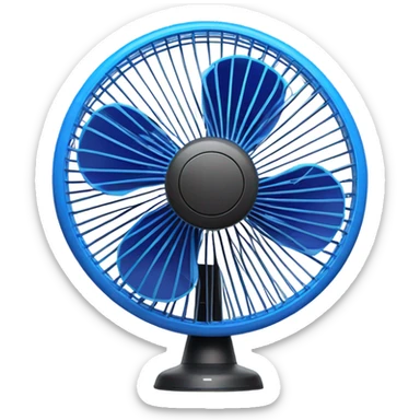 Blue electric Fan sticker