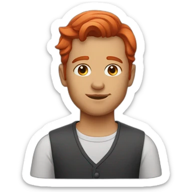 Mentor red hair sticker