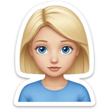 Blonde bimbo girl sticker