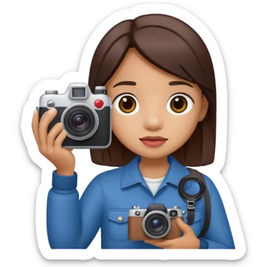 Lilo from Lilo & Stitch holding a camera sticker