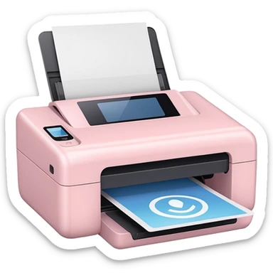 Light Pale Pink Scanner Printer sticker