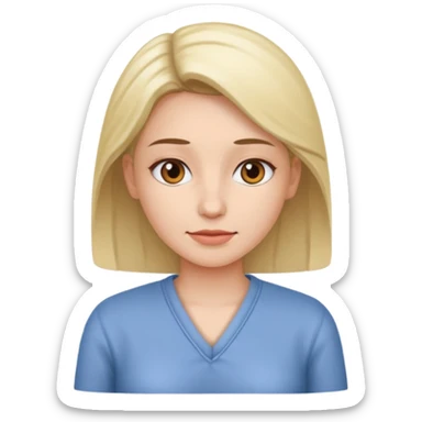 woman patient casual cloth sticker