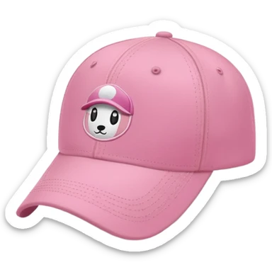 pink baseball cap sticker
