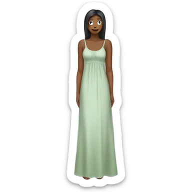 tight maxi dress with straps hanger sticker