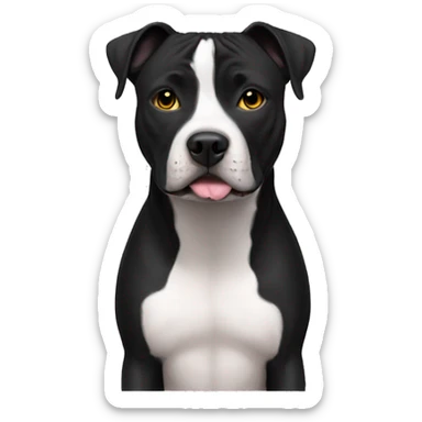 American Staffy black sticker