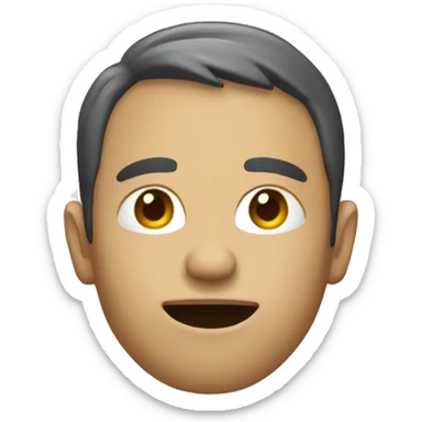 person tapping head sticker