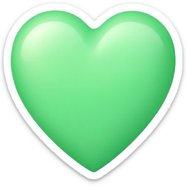 Green Pastel heart  sticker