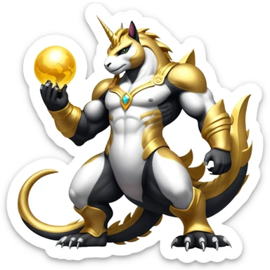 Giant Pussy Gay King Kong Super duper Transcendent celestial infinity cosmic galactic energy Mega neon unicorn dragon hydra hyper rare golden penguin Golden Divine god angel Omni Black and white Super muscular Buff sigma Gigachad cat full body tuxedo colored  sticker