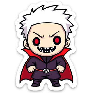 Naruto anime face vampire sticker