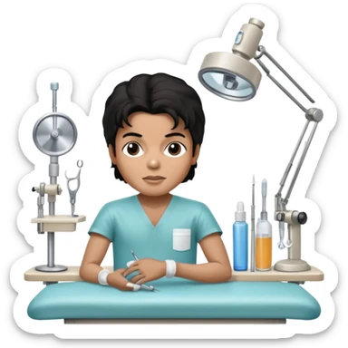 Micheal Jackson on the Surgery table sticker