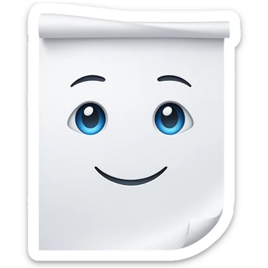 A4 paper sheet sticker