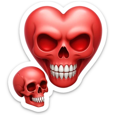 сердце + череп sticker