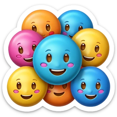 bonbon candy with face sticker