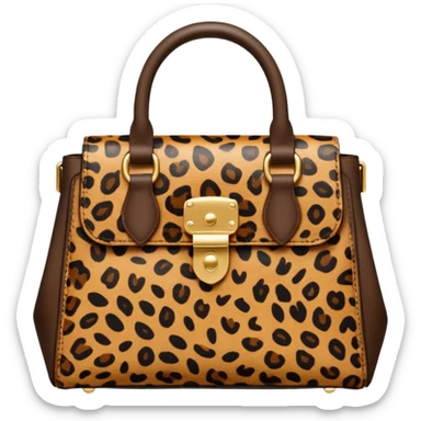leopard print bag sticker