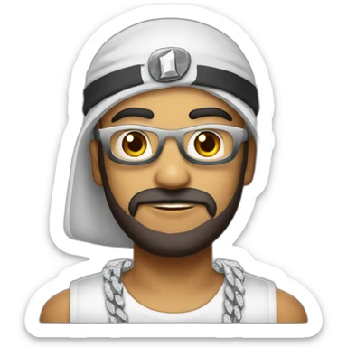 parsi rapper with diamond chain that says LFG sticker