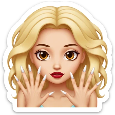 Sassy girl with long nails sticker