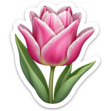 Oveja con un tulipán de color rosa sticker