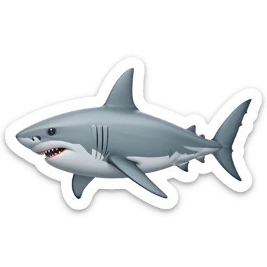 White shark svg sticker