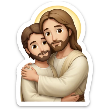 Jesus Hugging Me sticker