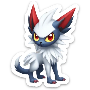 Cool Edgy Absol-Zangoose-Sneasel, full body sticker