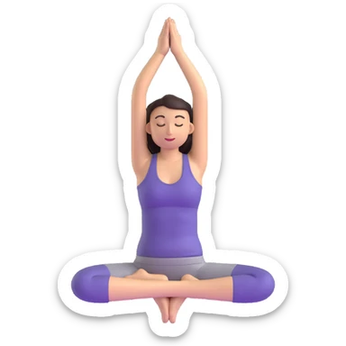 person doing yoga sticker