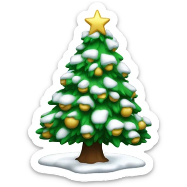 Chrsitmas tree with snow sticker