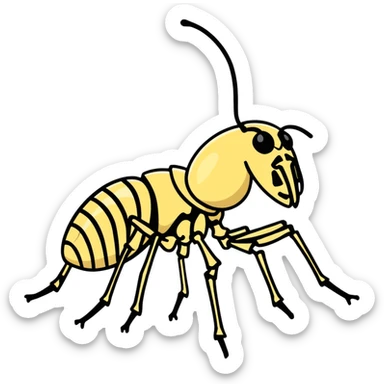 skeleton bug sticker