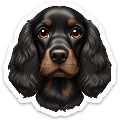 cocker spaniel dog black with brown details sticker