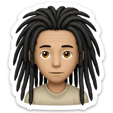 Tall black dreads sticker