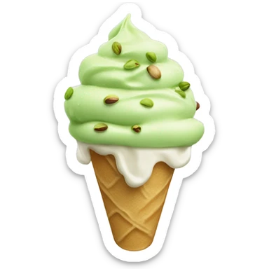 Aesthetic realistic pistachio icecream  sticker