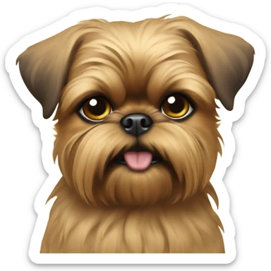 Tan New Year’s Brussels Griffon  sticker