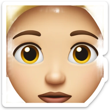 Person making pouting face sticker