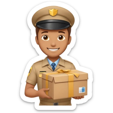 package delivery man sticker