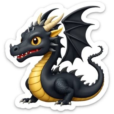 Dragón negro sticker