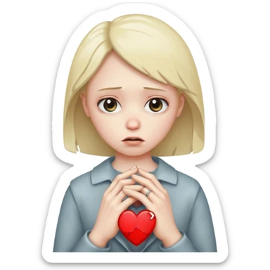  heart broken with ring sticker