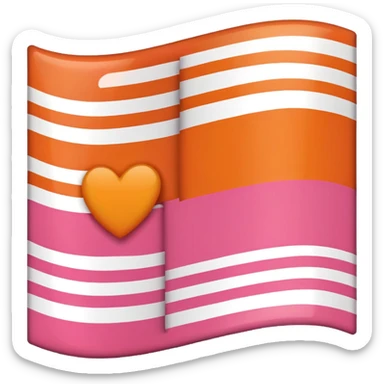 Lesbian flag orange white pink sticker
