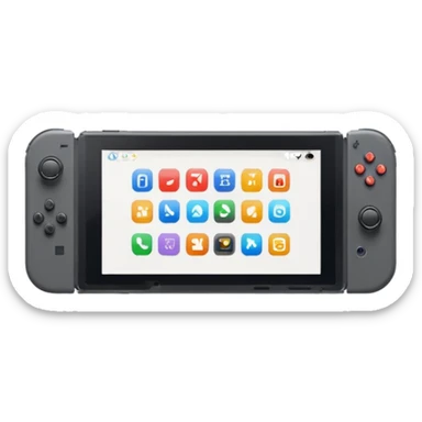 Nintendo Switch console with screen on sticker