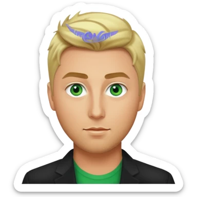 Lance Bass green eyes, blonde hair sticker