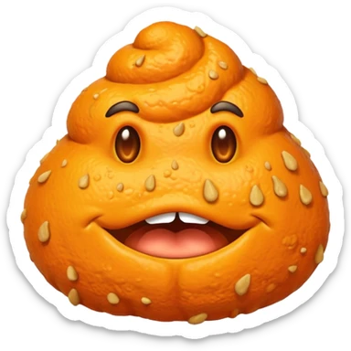oragne shit sticker