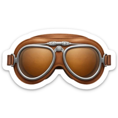 Brown aviator goggles sticker