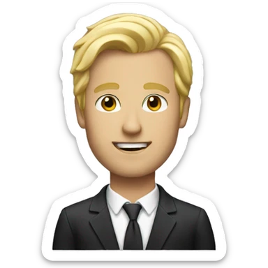 Rich blonde dude  sticker